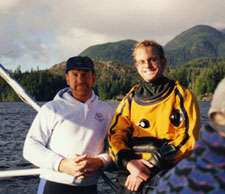 Me with dive friend during a trip